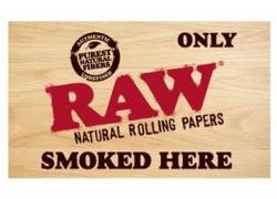 Raw Stickers Αυτοκόλλητο Wood Grain Smoked Here - 13x7.5cm