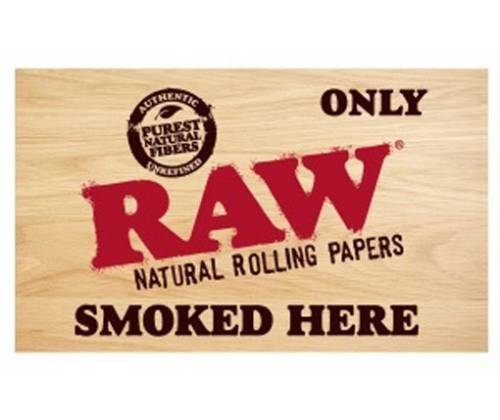 Raw Stickers Αυτοκόλλητο Wood Grain Smoked Here - 13x7.5cm - Τιμή: 0,50€