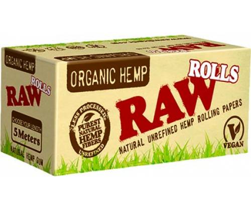 RAW Organic Hemp Rolls Ρολό - 5 Μέτρα - Τιμή: 1,05€
