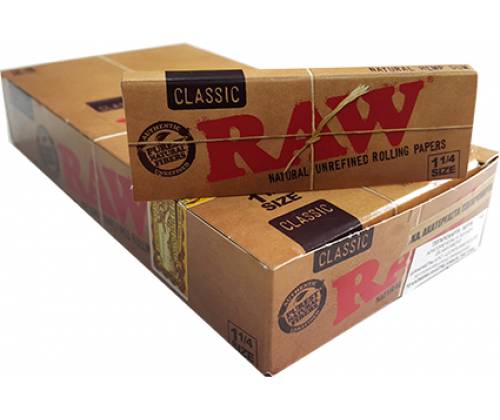 Raw Rolling Papers Classic - Raw - 1¼ 24pcs -  Price: 11,95€