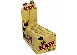 RAW Χαρτάκια Classic - Ακατέργαστο - 1¼ με Προτυλιγμένη Τζιβάνα 24τεμ.