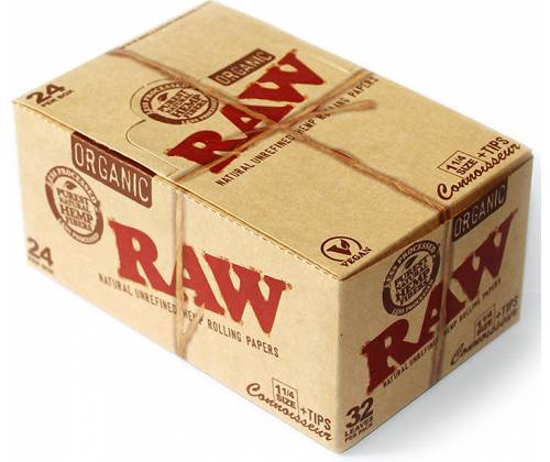 RAW Χαρτάκια Classic - Ακατέργαστο - 1¼ με Τζιβάνα 24τεμ. - Τιμή: 14,90€