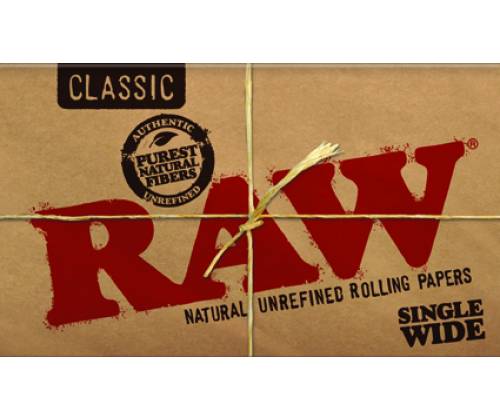 RAW Χαρτάκια Classic - Ακατέργαστο - Single Wide Double - Τιμή: 0,47€