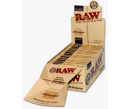 RAW Artesano Χαρτάκια Classic - Ακατέργαστο - 1¼ με Τζιβάνες και Δισκ - Τιμή: 23,81€