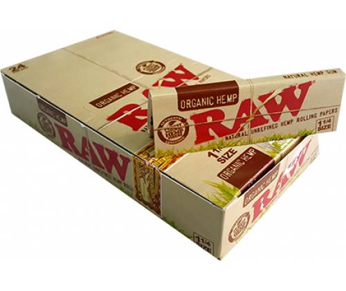 RAW Χαρτάκια - Organic Hemp - 1¼ 24τεμ. - Τιμή: 12,20€