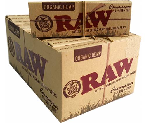 RAW Χαρτάκια - Organic Hemp - 1¼ με Τζιβάνα 24τεμ. - Τιμή: 17,60€