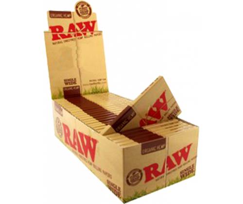 RAW Χαρτάκια - Organic Hemp - Single Wide Double 25τεμ. - Τιμή: 11,50€