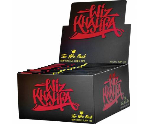 RAW Wiz Khalifa Loud Χαρτάκια - Ακατέργαστο - King Size Slim με Τζιβάνες και Δισκάκι 15τεμ - Τιμή: 26,70€