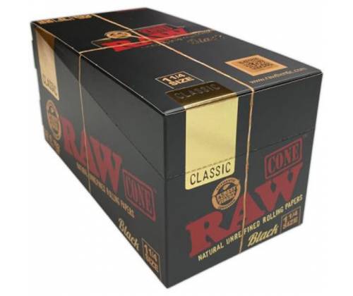 RAW Cone Black Κώνος - 1¼ - Τιμή: 1,40€