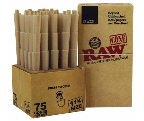 RAW Classic Cone PreRolled Basic - Κώνος Προτυλιγμένος - 75τεμ. - 1¼ -  Price: 10,90€