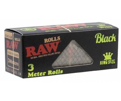 RAW Black Organic Rolls Ρολό King Size - 3 Μέτρα - Τιμή: 1,20€