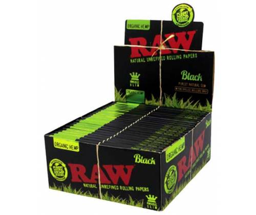 RAW Χαρτάκια Classic Black Organic - Ακατέργαστο - King Size Slim 50τεμ. - Τιμή: 32,50€