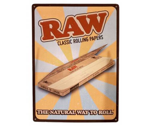 Raw Μεταλλική Πινακίδα Retro Tin Sign Διακοσμητικό για Τοίχο (42x31cm) - Τιμή: 15,50€