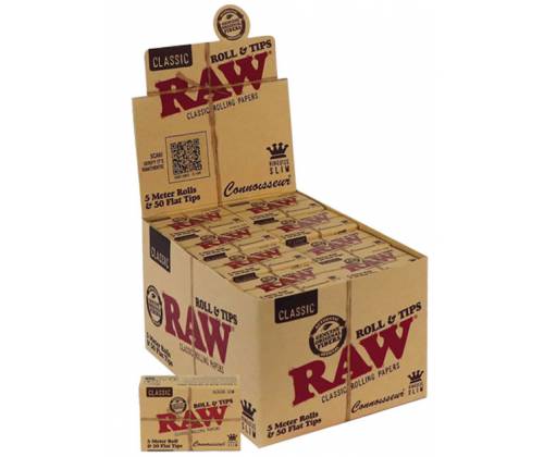 RAW Rolls & Tips Ρολό 5 Μέτρα με Τζιβάνες Σπαστές - Τιμή: 1,49€