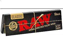 RAW Χαρτάκια Black - Ακατέργαστο - 1¼
