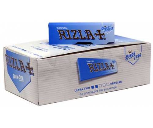 RIZLA Χαρτάκια - Σιέλ 60φύλλα 50τεμ. - Τιμή: 11,80€