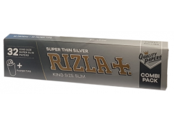 RIZLA Papers - Silver Combi - King Size Slim Silver With Tips