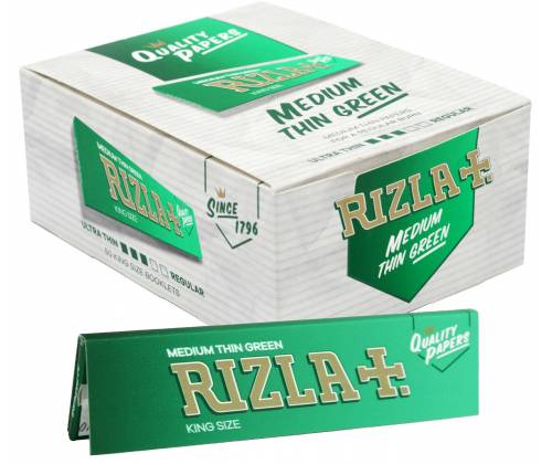 RIZLA Papers - Green - King Size - 50pieces -  Price: 25,00€