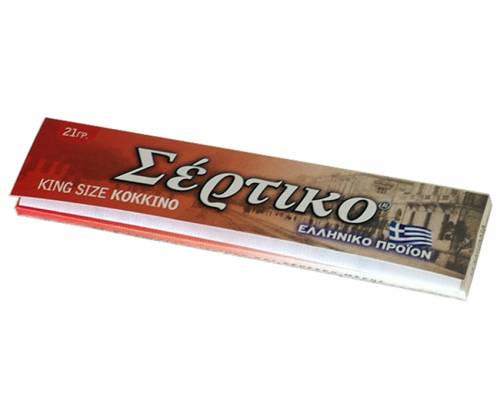 Σέρτικο - Ελληνικά Χαρτάκια - Κόκκινο - King Size - Τιμή: 0,33€