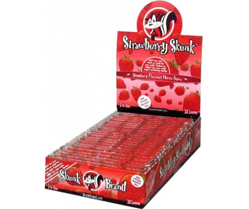 SkunK Flavor Rolling Papers - 1¼ - Strawberry 24 Pieces -  Price: 28,80€