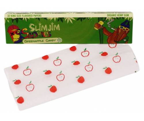 Slim Jim  Χαρτάκια King Size Slim 32φ. - Greenapple Candy - Τιμή: 1,10€