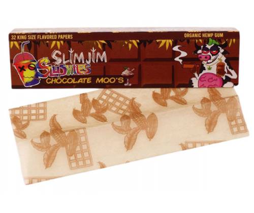 Slim Jim  Χαρτάκια King Size Slim 32φ. - Chocolate Moo's - Τιμή: 1,10€