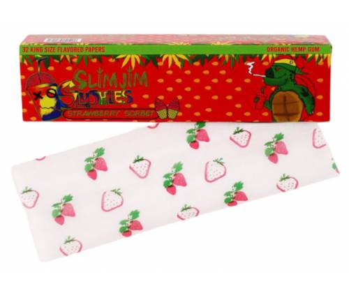 Slim Jim  Χαρτάκια King Size Slim 32φ. - Strawberry Sorbet - Τιμή: 1,10€