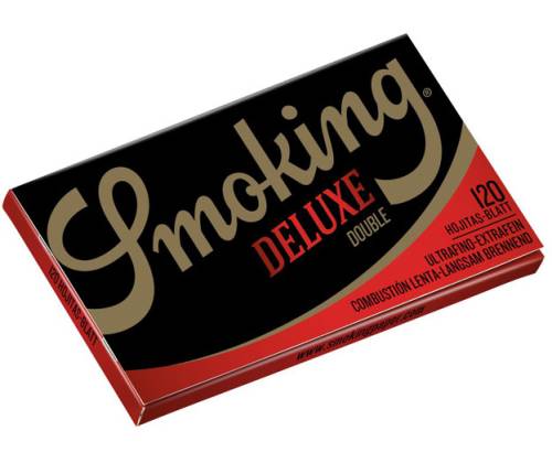 Smoking Χαρτάκια - Deluxe - Μαύρο Double 120φ. - 25τεμ. - Τιμή: 14,40€