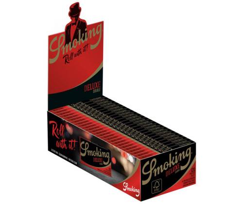Smoking Χαρτάκια - Deluxe - Μαύρο Double 120φ. - 25τεμ. - Τιμή: 14,40€