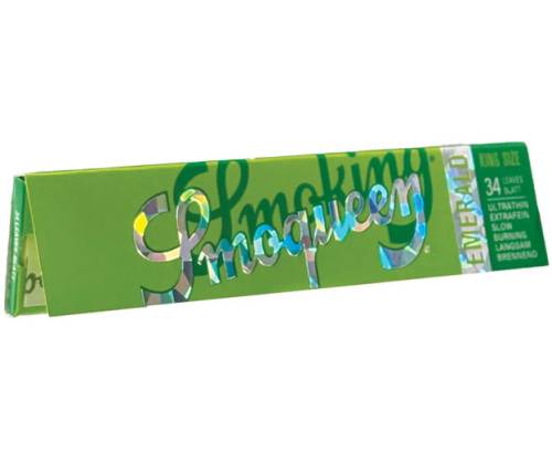 Smoking Χαρτάκια Smoqueen Emerald Πράσινο - King Size Slim - Τιμή: 0,75€