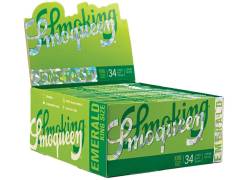 Smoking Papers Smoqueen Emerald Green - King Size Slim 50pcs.