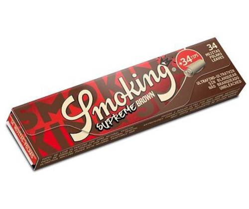 Smoking Χαρτάκια - Supreme Brown King Size 33φ. με Τζιβάνες - 24τεμ. - Τιμή: 33,60€