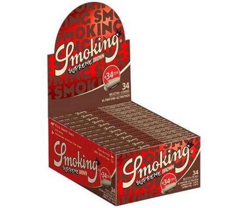 Smoking Χαρτάκια - Supreme Brown King Size 33φ. με Τζιβάνες - 24τεμ. - Τιμή: 33,60€