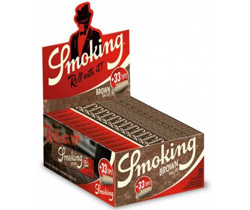 Smoking Χαρτάκια - Brown - Ακατέργαστο - King Size με Τζιβάνες - Τιμή: 1,50€