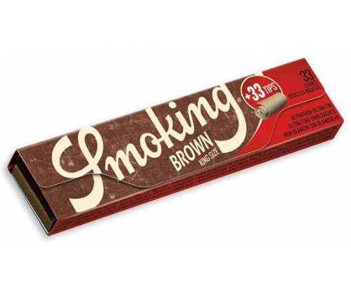 Smoking Χαρτάκια - Brown - Ακατέργαστο - King Size με Τζιβάνες - Τιμή: 1,50€