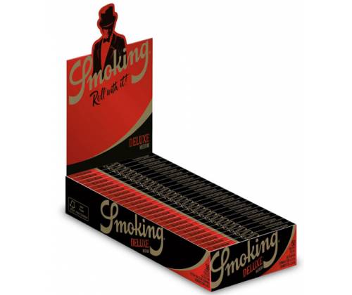 Smoking Χαρτάκια - Deluxe - Μαύρο - 1¼ 25τεμ. - Τιμή: 12,90€