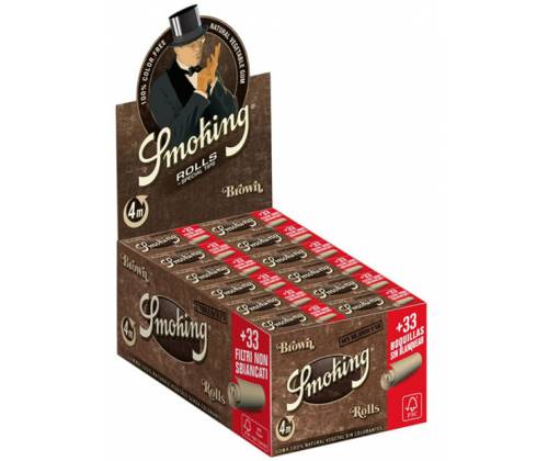 Smoking Rolls Ρολό Brown - 4 Μέτρα + Tips - Τιμή: 1,65€