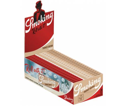 Smoking Χαρτάκια - Thinnest Brown - Ακατέργαστο - 1¼ 25τεμ. 50φ. - Τιμή: 16,00€