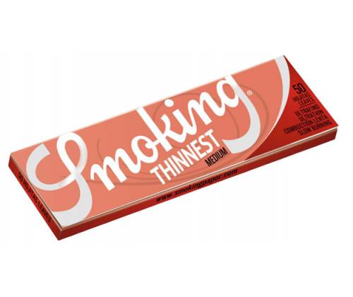 Smoking Χαρτάκια - Thinnest Red - 1¼ 25τεμ. 50φ. - Τιμή: 0,67€
