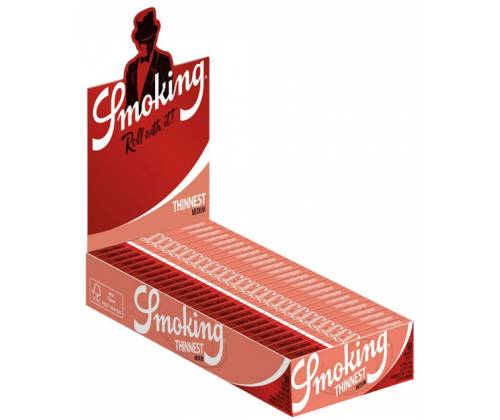 Smoking Χαρτάκια - Thinnest Red - 1¼ 25τεμ. 50φ. - Τιμή: 0,67€