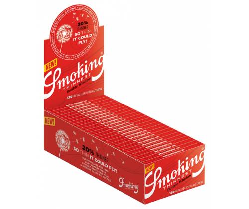 Smoking Χαρτάκια - Thinnest Red Regular Double 25 τεμ. - Τιμή: 16,20€
