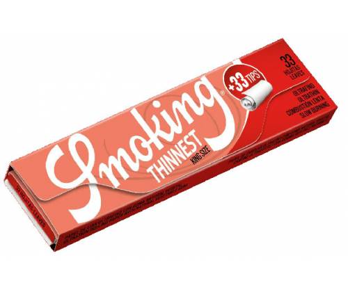 Smoking Χαρτάκια Thinnest Red - King Size με Τζιβάνες 50τεμ. - Τιμή: 26,40€
