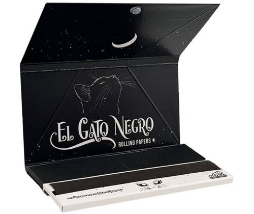 El Gato Negro Premium Collectibles Rolling Papers - Black KS Slim & Tips Paper - Price: 2,70€