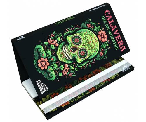 Snail Συλλεκτικά Χαρτάκια «Συλλογή Calavera» - Green Skull | KS Slim & Tips - Τιμή: 2,95€