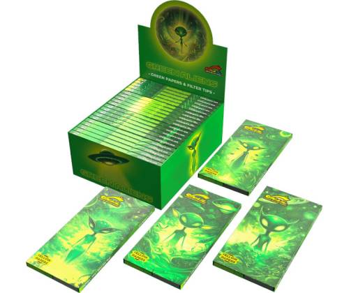 Snail Συλλεκτικά Χαρτάκια «Συλλογή Green Aliens» - Design #4 | KS Slim & Tips - Τιμή: 2,95€