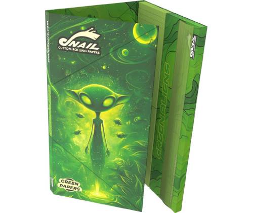 Snail Συλλεκτικά Χαρτάκια «Συλλογή Green Aliens» - Design #2 | KS Slim & Tips - Τιμή: 2,95€