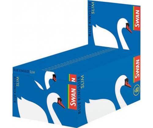 SWAN Χαρτάκια Μπλε King Size Slim 50τεμ. - Τιμή: 25,00€