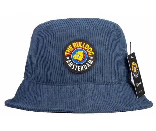 The Bulldog Amsterdam Καπέλο Bucket Badge Μπλε - Original Cap Navy Blue - Τιμή: 22,90€