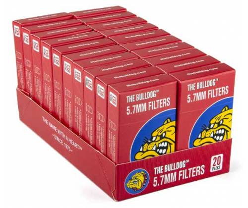 The Bulldog Φιλτράκια σε κουτί Μαύρο - Extra Slim 5.7mm - Τιμή: 1,50€