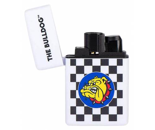 The Bulldog Amsterdam X-Zentas JetFlame Αντιανεμικός Αναπτήρας - Checkered (White) - Τιμή: 6,20€